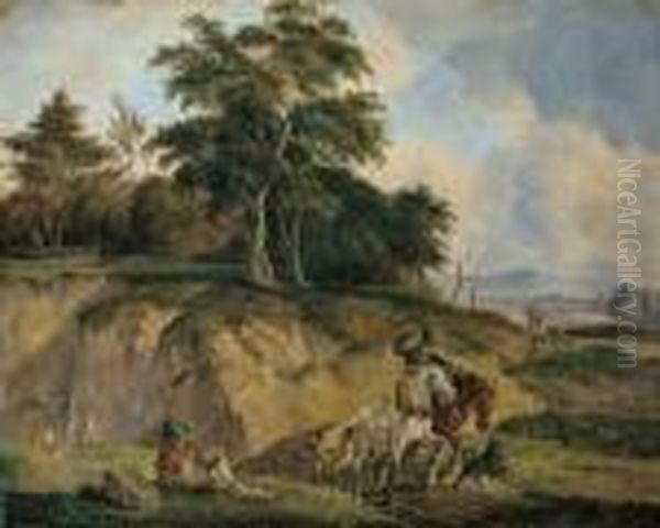 Landschaft Mit Oil Painting by Johan Adam Klein