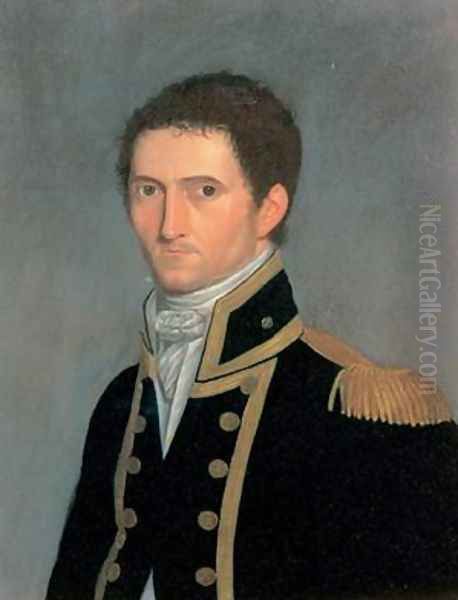 Portrait of Captain Matthew Flinders, RN, 1774-1814, 1806-07 Oil Painting by Toussaint Antoine de Chazal