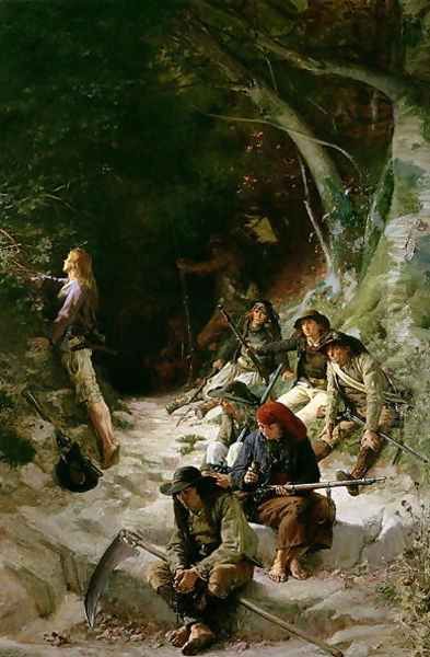 The Ambush Oil Painting by Charles Alexandre Coessin de la Fosse