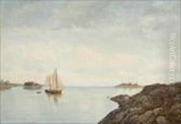 Saaristopurjehdus Oil Painting by Oskar Conrad Kleineh