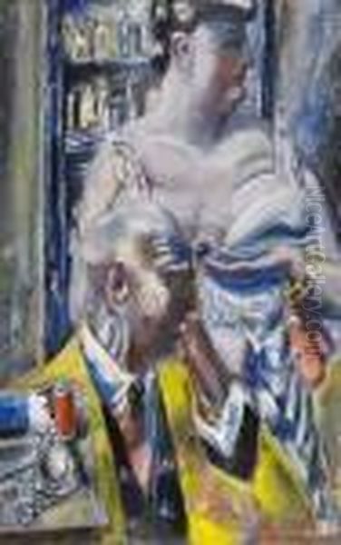 Dame Beim Arzt I Oil Painting by Paul Kleinschmidt