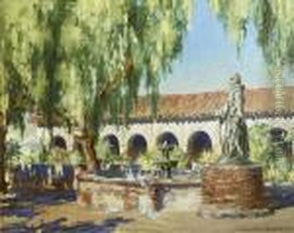 San Fernando Mission Oil Painting by Joseph A. Kleitsch