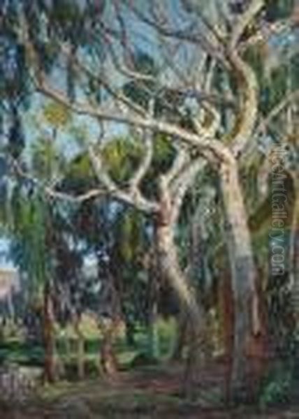 Tangled Branches, Laguna Canyon Oil Painting by Joseph A. Kleitsch