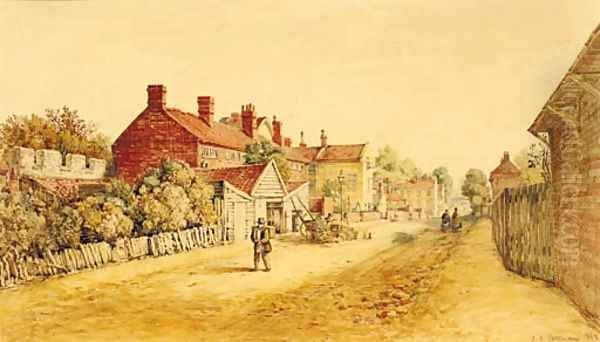 Lame dog road, Norwich Oil Painting by John Joseph Cotman