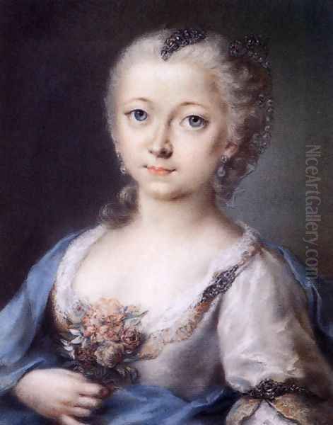 Portrait of Caterina Balbi 1740-42 Oil Painting by Marianna Carlevaris