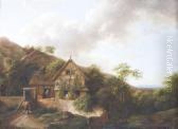 The Vintner's Cottage Oil Painting by Johann Christian Klengel