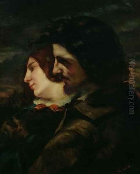 The Lovers in the Countryside, after 1844 Oil Painting by Gustave Courbet