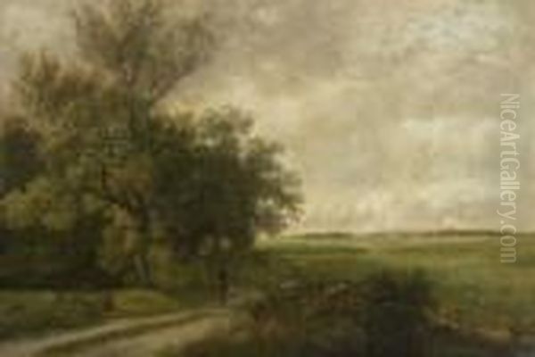 Am Waldrand Oil Painting by Johann Christian Klengel