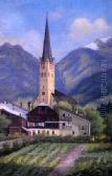 Betitelt: Alt-hofgastein Oil Painting by Hermann Klingsbogel