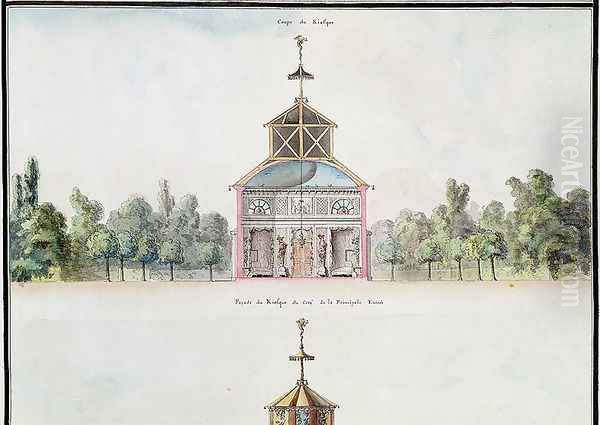 Cross-section of a kiosk, from 'Atlas du Comte du Nord', 1784 Oil Painting by Chambe