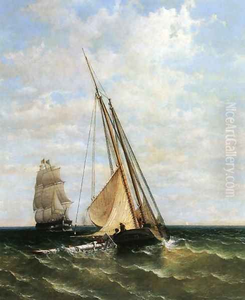 The Broken Mast Oil Painting by George Curtis