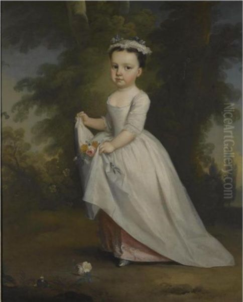 Portrait Of A Child Oil Painting by George Knapton