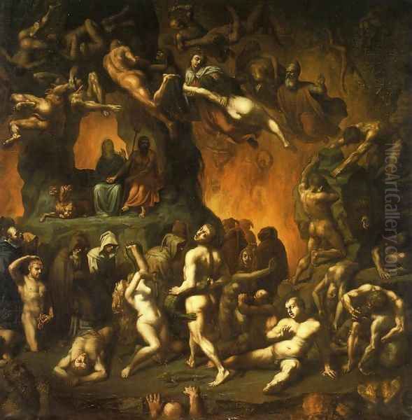 Dante's Inferno Oil Painting by Paul Chenavard