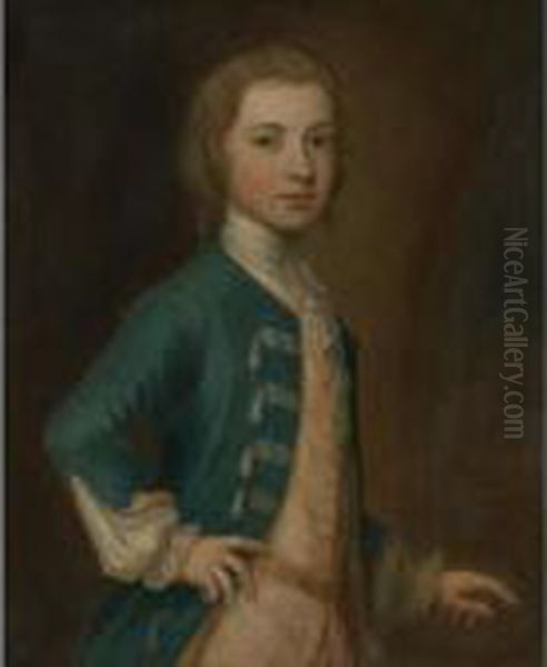 Portrait Of A Boy, Said To Be The Duke Of Northumberland Oil Painting by George Knapton