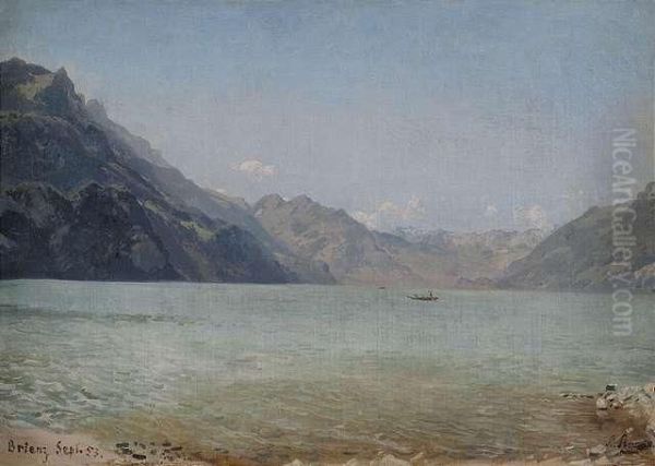 At Lake Brienz Oil Painting by Ludwig Knaus