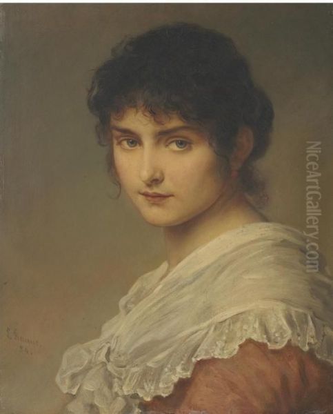 Lost In Thought Oil Painting by Ludwig Knaus