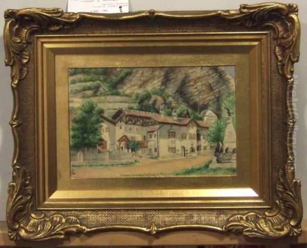 Vardshuset I Brixen, Tyrolen Oil Painting by Ludwig Knaus