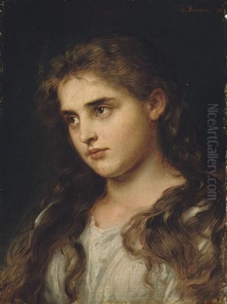 Young Girl Oil Painting by Ludwig Knaus