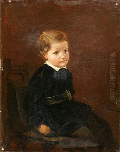 Portret Chlopca Oil Painting by Ludwig Knaus