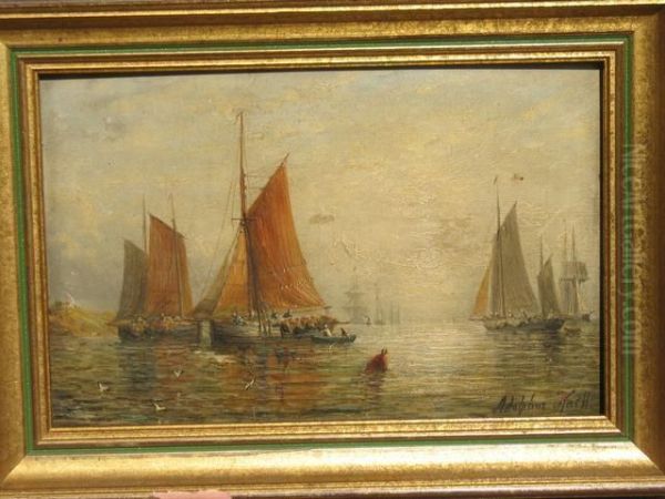 Les Voiliers Oil Painting by Adolphus Knell