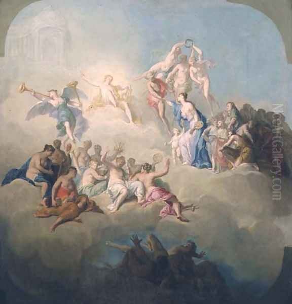 The Triumph of the Arts Oil Painting by Domenico Corvi