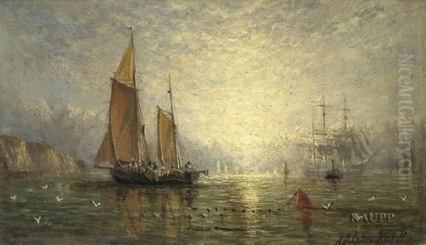 Marinestuck In Morgenstimmung. Oil Painting by Adolphus Knell