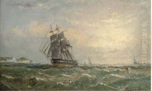 Running Down The Channel Oil Painting by Adolphus Knell