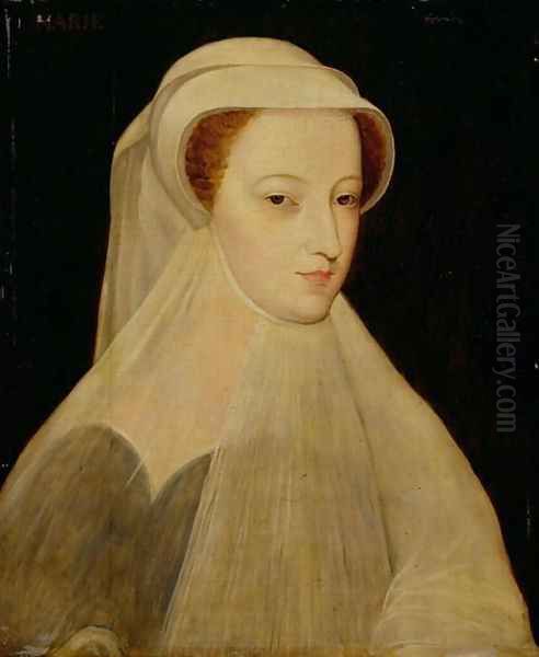 Mary, Queen of Scots in white mourning Oil Painting by Francois Clouet