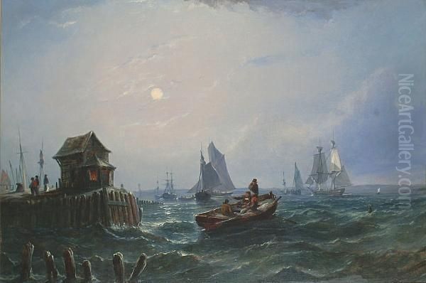 Heading Out At Dawn. Oil Painting by William Adolphu Knell