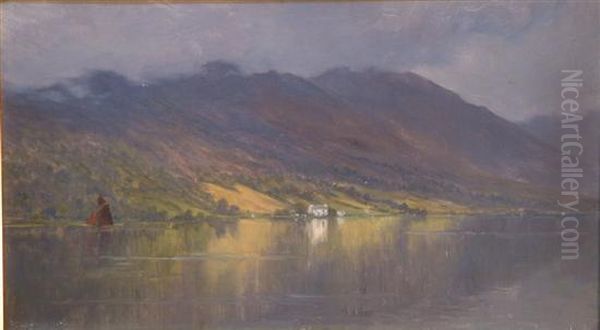 Loch Scene Oil Painting by Charles Parsons Knight