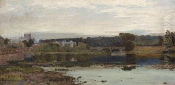 The Tweed At Kelso Oil Painting by John William Buxton Knight