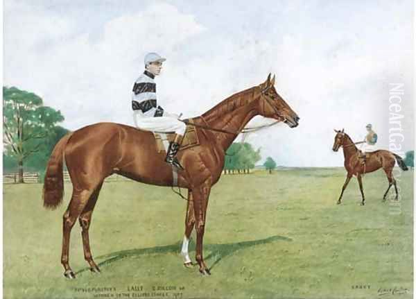 Mr W.B. Purefoy's Lully with B. Dillon up, and Sancy Oil Painting by Isaac Cullin