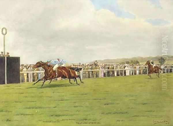 Molecomb Stakes 1914 Oil Painting by Isaac Cullin