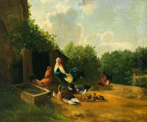 Ol/lwd Oil Painting by Joseph Augustus Knip