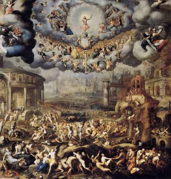 Last Judgment 1585 Oil Painting by Jean the Younger Cousin