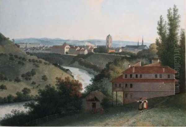 View Of Bern Oil Painting by Henri Knip