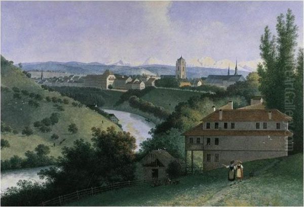 View Of Bern Oil Painting by Henri Knip