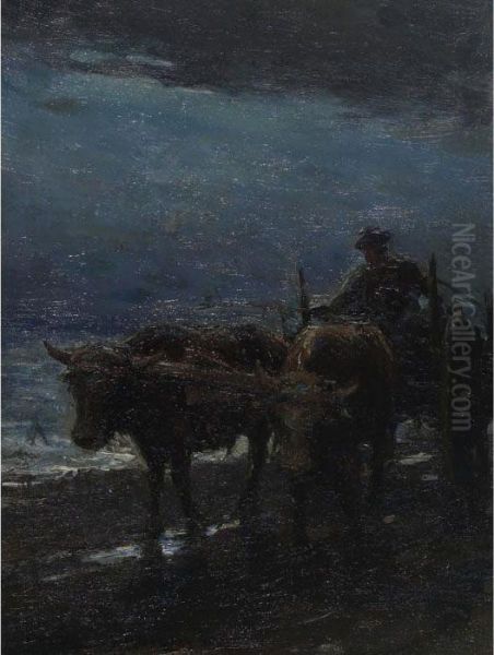 The Seaweed Harvest Oil Painting by Farquhar Mcgillivr. Knowles