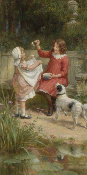 Bubbles Oil Painting by Georges Sheridan Knowles