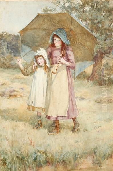 A Summer's Walk Oil Painting by Georges Sheridan Knowles