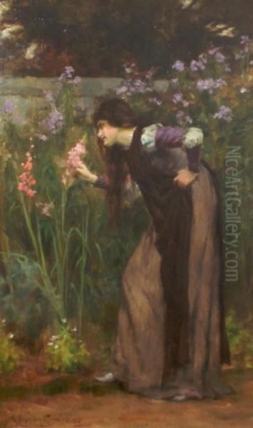 Gladiolas Oil Painting by Georges Sheridan Knowles