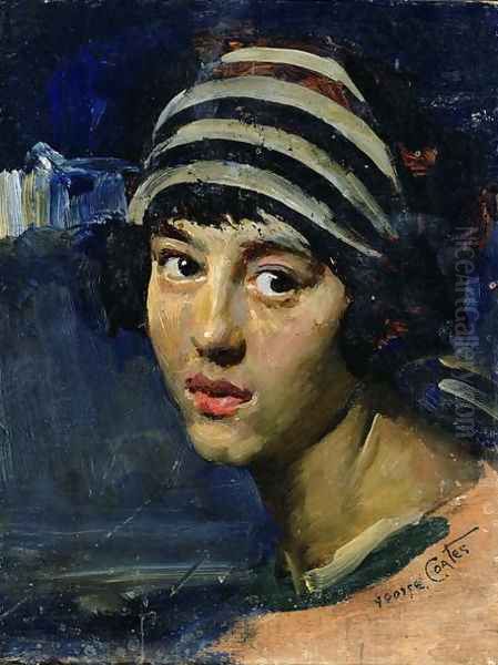 Portrait of a Young Woman Oil Painting by George James Coates