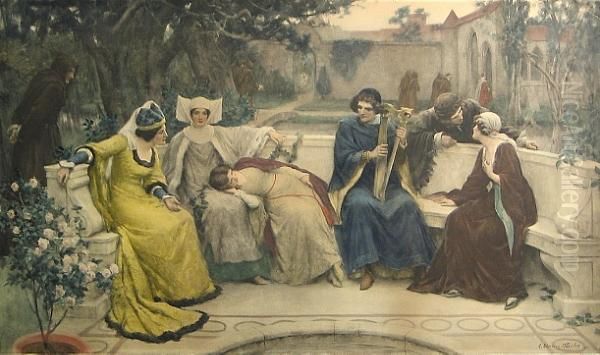 Musical Interlude Oil Painting by Georges Sheridan Knowles