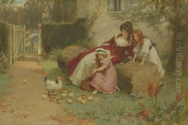 The Little Ones Oil Painting by Georges Sheridan Knowles