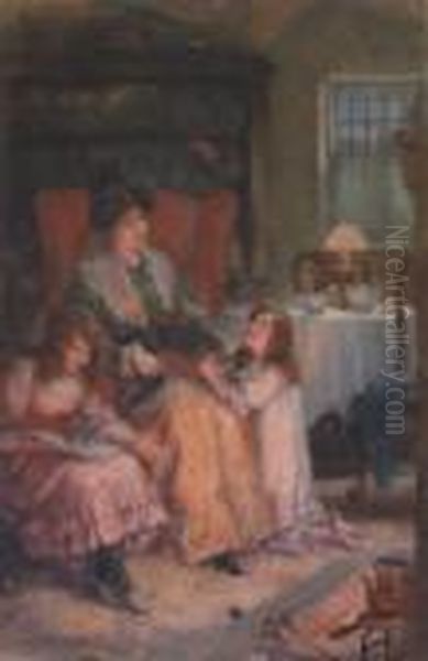 Bedtime Story Oil Painting by Georges Sheridan Knowles