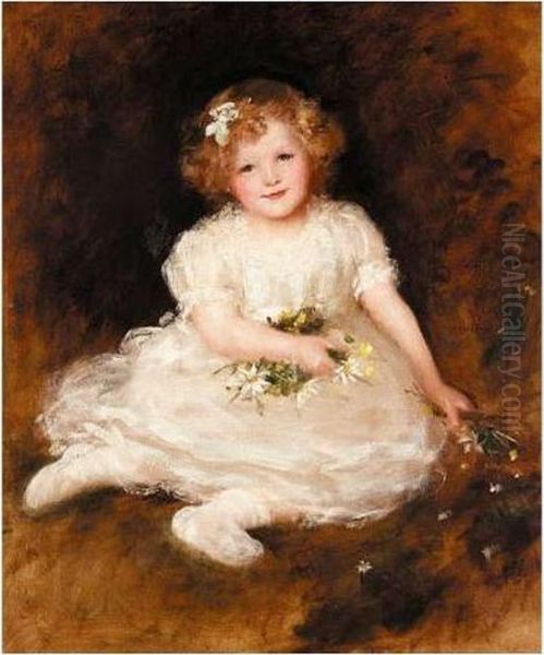 Portrait Of Vera Florence Rowe Oil Painting by Georges Sheridan Knowles