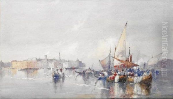 Venetian Lagoon Oil Painting by William Knox