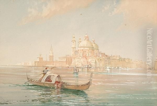 On The Lagoon, Venice Oil Painting by William Knox