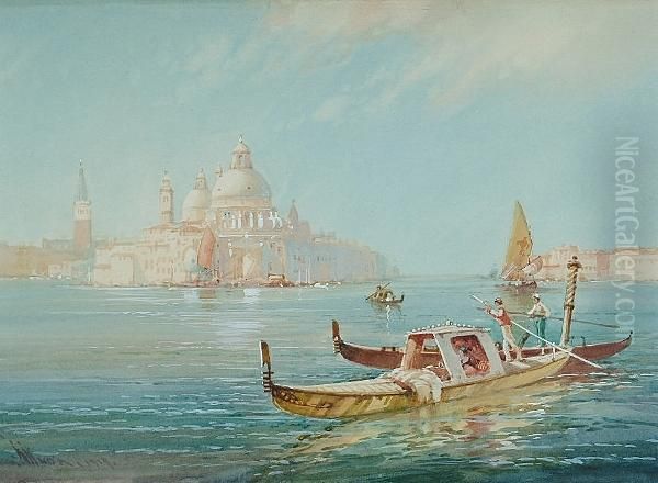 View Of The Santa Maria Della Salute, Venice Oil Painting by William Knox