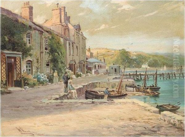 Dittisham On The Dart Oil Painting by William Knox